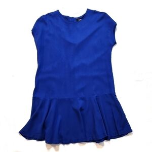 Icōne Royal Blue Ruffle Hem Mini Dress